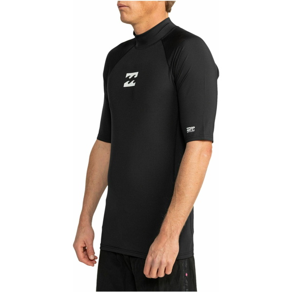 2026 Billabong Mens Waves All Day UV50 Short Sleeve Rash Vest EBYWR00101 - Black